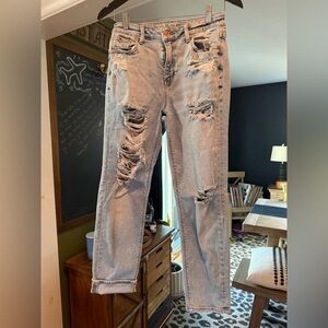 America Eagle Distressed Light Blue Men's Jeans